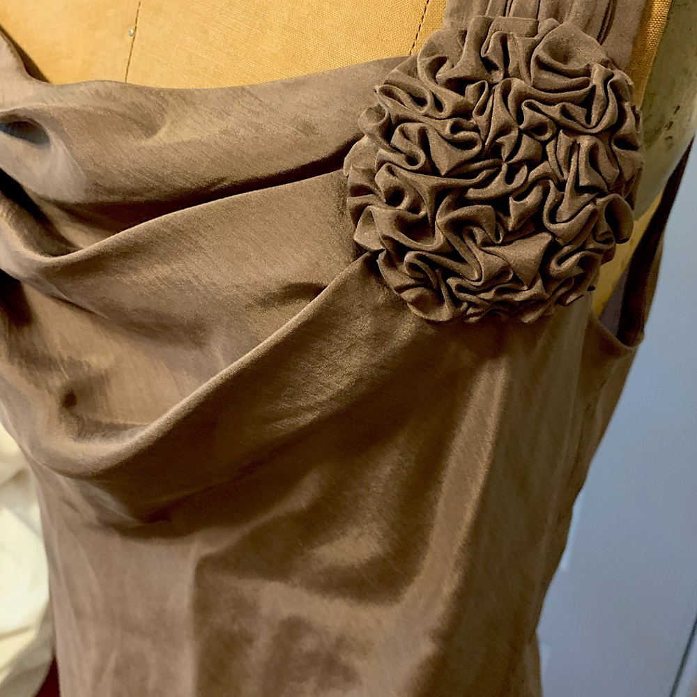 Ann Taylor 100% Silk Draped Tank